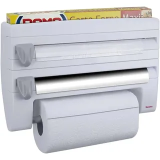 Metaltex Roll-n-Roll 4-in-1 Küchenrollenhalter, Weiß