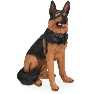 Relaxdays Schäferhund Figur 85 cm Braun