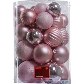 Trendline - Christbaumkugeln 34 Kugeln Rosa Weihnachtskugeln Weihnachtsbaumkugeln