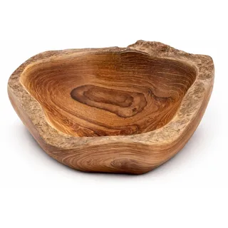 WINDALF Kleine Teak Nuss Schale AMADA Ø 12 cm Dekoschale Schmuckschale Bowl Handarbeit aus Wurzelholz