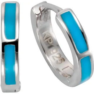 FIRETTI Creolen Schmuck Geschenk Silber 925 silber-blau 12mm