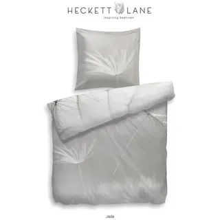 Heckett and Lane Bettwäsche HnL Satin Wende Bettwäsche Blüten Jada Natur, Satin, 2 teilig beige