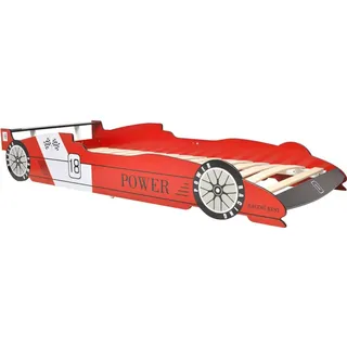 vidaXL Autobett Rennwagen 90 x 200 cm rot