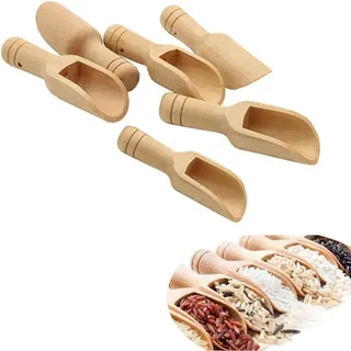 6 Mini-holzlöffel, Kleine Badesalzlöffel, Holzlöffel Für Gewürze, Kochen, Küchenutensilien, Milch, Kaffee, Tee, Süßigkeiten, Mini-mehlsalz - Fei Yu