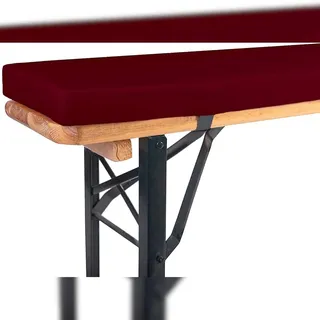 TexDeko Bankauflage 220 x 25 x 4 cm rot 1 St.