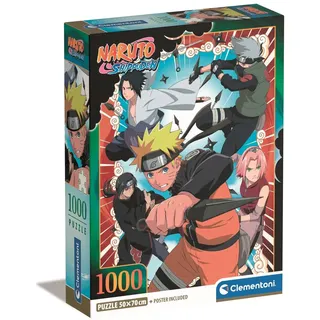 Clementoni Naruto Puzzle 1000 Teile Erwachsene - Anime Puzzle Erwachsene in 70 x 50 cm - Puzzle Erwachsene anspruchsvoll von Clementoni 39831