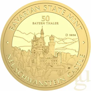 1/2 Unze Goldmünze Bayern Thaler - Schloss Neuschwanstein 2026