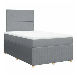 vidaXL Boxspringbett 120 x 190 cm Hellgrau