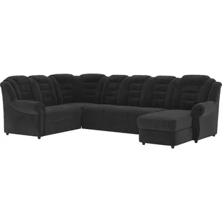 Home Affaire Wohnlandschaft HOME AFFAIRE "Boston U-Form", schwarz, B:333cm H:102cm T:216cm, 100% Polyester, Sofas, Wohnlandschaft, mit hoher Rückenlehne, wahlweise mit Bettfunktion & Stauraum