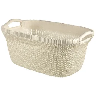 Curver Wäschekorb, Knit 40l Wäschemangeln Korb beige