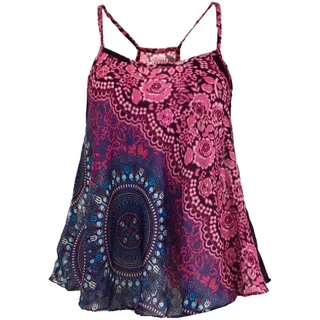 Guru-Shop T-Shirt Boho Trägertop, Sommertop, Damentop, Strandtop.. alternative Bekleidung, Festival, Hippie, Ethno Style rosa