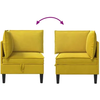 vidaXL Couch Samt 1-Sitzer Gelb