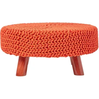 Homescapes Hocker Textil 62 x 30 x 62 cm Orange