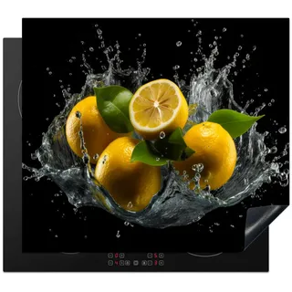 onlywow Herdabdeckplatte 59 x 52 cm Gelb/Schwarz