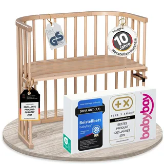 babybay Original Beistellbett seidenmatt klarlackiert