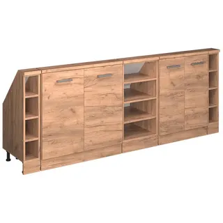 Vicco Dachschrägenschrank-Set Rion 210 x 83,8 x 46 cm Honigeiche