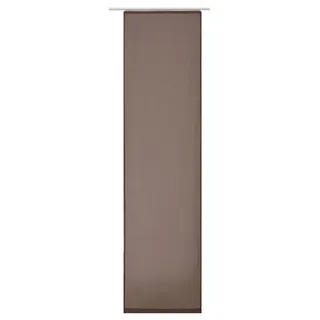 ELBERSDRUCKE Schiebegardine Schiebevorhang mit Klettband Feel Good Uni braun 245 x 60 cm (1 St), Klettband, transparent, Polyester, einfarbig, modern braun