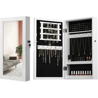 Songmics Schmuckschrank abschließbar Schwarz