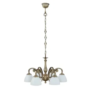 Licht-Erlebnisse Pendelleuchte BEATRICE, ohne Leuchtmittel, Hängelampe echtes Messing glänzend E14 Premium Jugendstil Küche bunt
