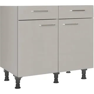 Nobilia Unterschrank Touch 90 x 58,3 x 87 cm Grau