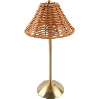 Schnurlose Boho Rattan Tischlampe Wiederaufladbar Dimmbar LED Nachttischlampe Dekorative Beleuchtung für Zuhause Restaurant Hotel Esstisch