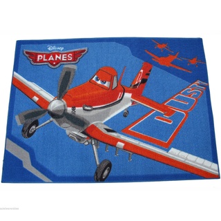 Kinderteppich Spielteppich Flugzeuge, Disney Planes, rechteckig, Höhe: 5 mm, 133 x 95 cm blau