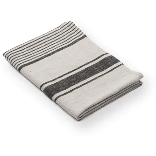LinenMe Badetuch Leinen 100%, 100x145 cm - Leinentuch, Saunatuch, Handtuch, Duschtuch - Saunahandtuch damen herren - Handtücher Natürliche - Schwarz