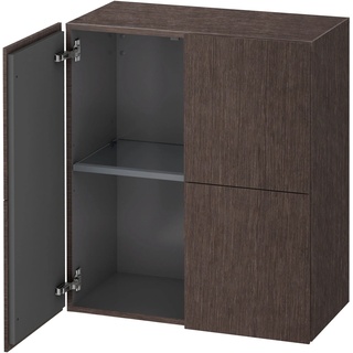 Duravit L-Cube Halbhochschrank 2 Türen links 700 x 363 x 800 mm - Eiche dunkel gebürstet - LC117707272