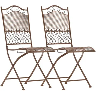 CLP Kiran Gartenstuhl 41 x 41 x 91 cm braun 2 St.