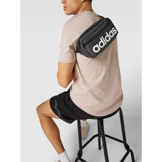 Bauchtasche mit Label-Print, Black, 1
