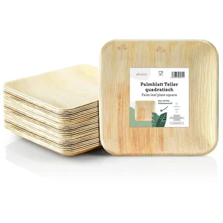 Wisefood Palmblatt Teller quadratisch 24 x 24 cm 25 St.