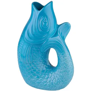Gift Company - Monsieur Carafon - Vase/Blumenvase - Steingut - Lagoon/Blau - 21 x 12,2 x 30,7cm - 2,7 Liter