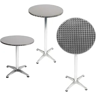 Mojawo Bistrostehtisch rund Ø60 x 70/110 cm Silber