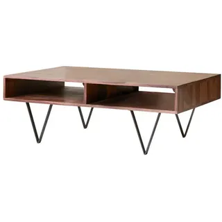 Tikamoon Couchtisch, Braun, Holz, Rechteckig, 115x40x70 cm, Wohnzimmer, Wohnzimmertische, Couchtische