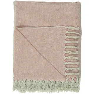 ib laursen Plaid 130 x 160 cm Rosa/Rot/Weiß