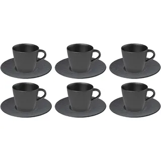 Villeroy & Boch Manufacture Rock Kaffee Set 6-tlg. schwarz