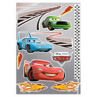 Disney Dekosticker Cars, Mehrfarbig, Kunststoff, 50x70 cm, Babymöbel, Babyzimmer Deko, Kinderwandtattoos