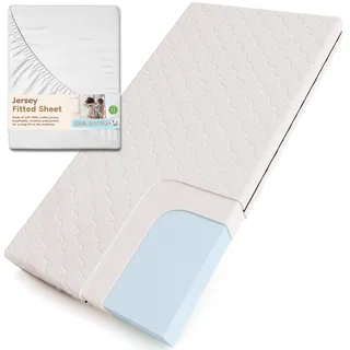 smartwood Matratze 120x200 14 cm, H2, Schaumstoff, Bettlaken, SmartComfort | Kindermatratze, Oeko-TEX, Atmungsaktiv, Antiallergisch, Abnehmbarer Bezug, Waschbar bei 40°C, Schaum Dichte 25 kg/m3, Wendbar