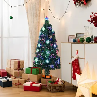LEADZM Weihnachtsbaum mit Beleuchtung 90 cm, Tisch Weihnachtsbaum klein künstlich geschmückt für Weihnachten Deko, Grün mit Dekoration