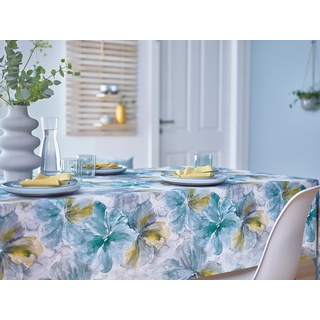 sander table + home Tischläufer SANDER * Wunderschöner Tischläufer Jane aqua blau 50x140 cm (1-tlg)