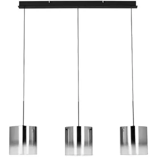 Dieter Knoll Led-Hängeleuchte Baia, Schwarz, Metall, Glas, Uni,Uni, 165 mm, länglich,länglich, 20x180x100 cm, RoHS, CE, 3 Helligkeitsstufen, Lampen & Leuchten, Innenbeleuchtung, Leuchten nach Räumen, Esstischlampen