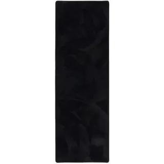Snapstyle Hochflor Teppichläufer 80 x 200 cm Schwarz