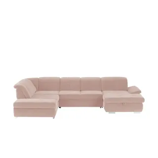 Lounge Collection Wohnlandschaft Mikrofaser  Affair , rosa/pink , Maße (cm): B: 371 H: 100 T: 260.0