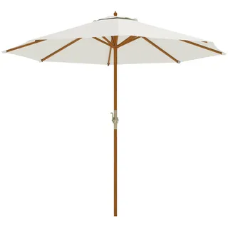 Outsunny Holzschirm 270 x 270 cm Creme