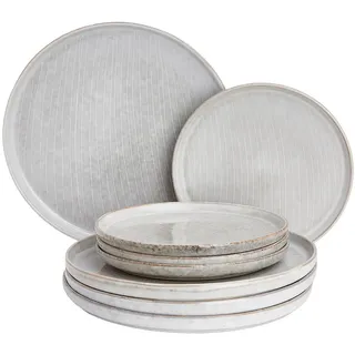 Butlers Teller, Grau, Keramik, 27x2x27 cm, Essen & Trinken, Geschirr, Geschirr-Sets