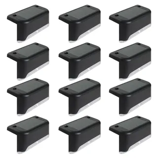 12er-Pack Solar-Stufenleuchten für den Außenbereich, wasserdicht, für Treppen, Stufen, Zäune, Gärten, Terrassen, Dachrinnen, Wege, Dekoration ...