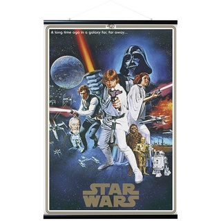 Erik Magnetische Posterleiste mit Poster - Star Wars Classic 40 Jubiläum One Sheet B - Poster mit Rahmen