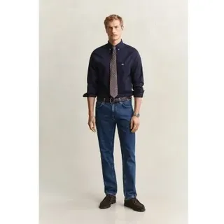 Gant für Herren. 1000021 Jeans Regular Fit, mittelblau gewaschen, Vintage (34/32), Lässig, Baumwolle, Denim