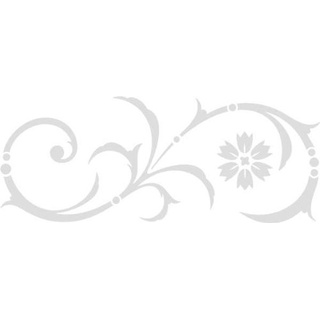 INDIGOS UG Wandtattoo/Wandaufkleber-e21 abstraktes Design Tribal/schöne minimalistische Blumenranke mit Punkten und großer Blüte 240 x95 cm- Silber, Vinyl, 240 x 95 x 1 cm