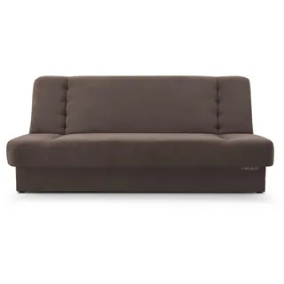 e-meubles Möblo Schlafsofa Braun, Holz, 192x85x92 cm, Wohnzimmer Federkern Sofagarnitur Polstersofa